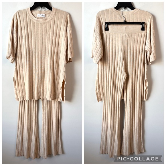 Petal & Pup Silvie Short Sleeve‎ Knitted Set Beige XS/S - Picture 3 of 10